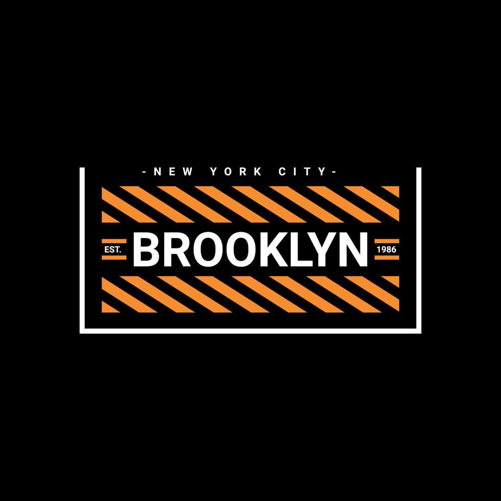 diseño de escritura de brooklyn, adecuado para serigrafía de camisetas, ropa, chaquetas y otros vector