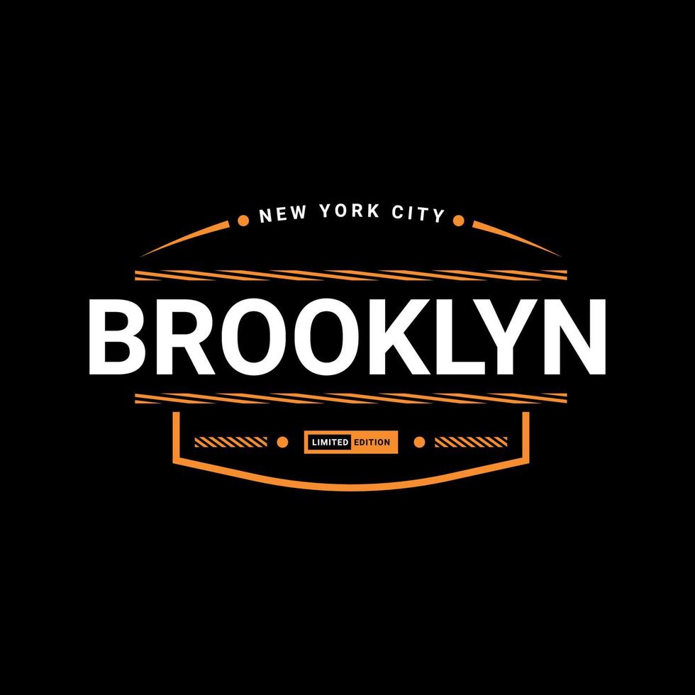 diseño de escritura de brooklyn, adecuado para serigrafía de camisetas, ropa, chaquetas y otros vector