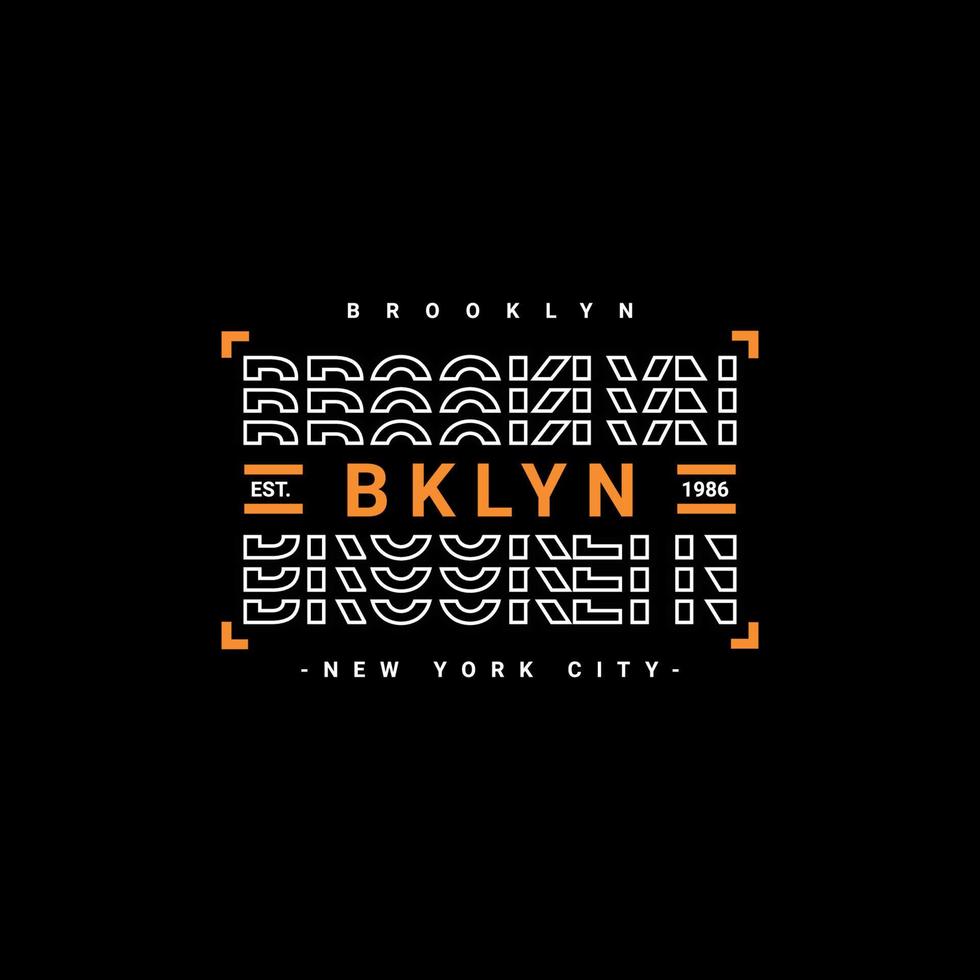 Brooklyn writing design, suitable for screen printing t-shirts, clothes, jackets and others vector