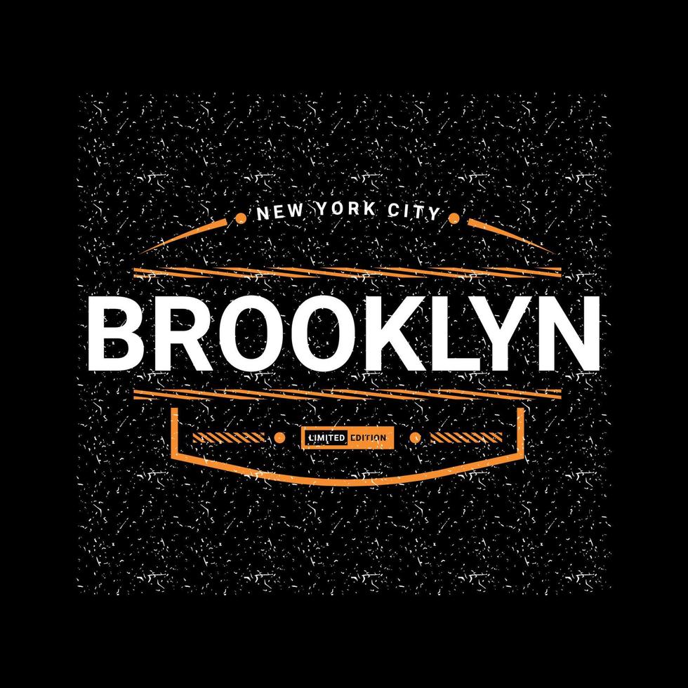 diseño de escritura de brooklyn, adecuado para serigrafía de camisetas, ropa, chaquetas y otros vector