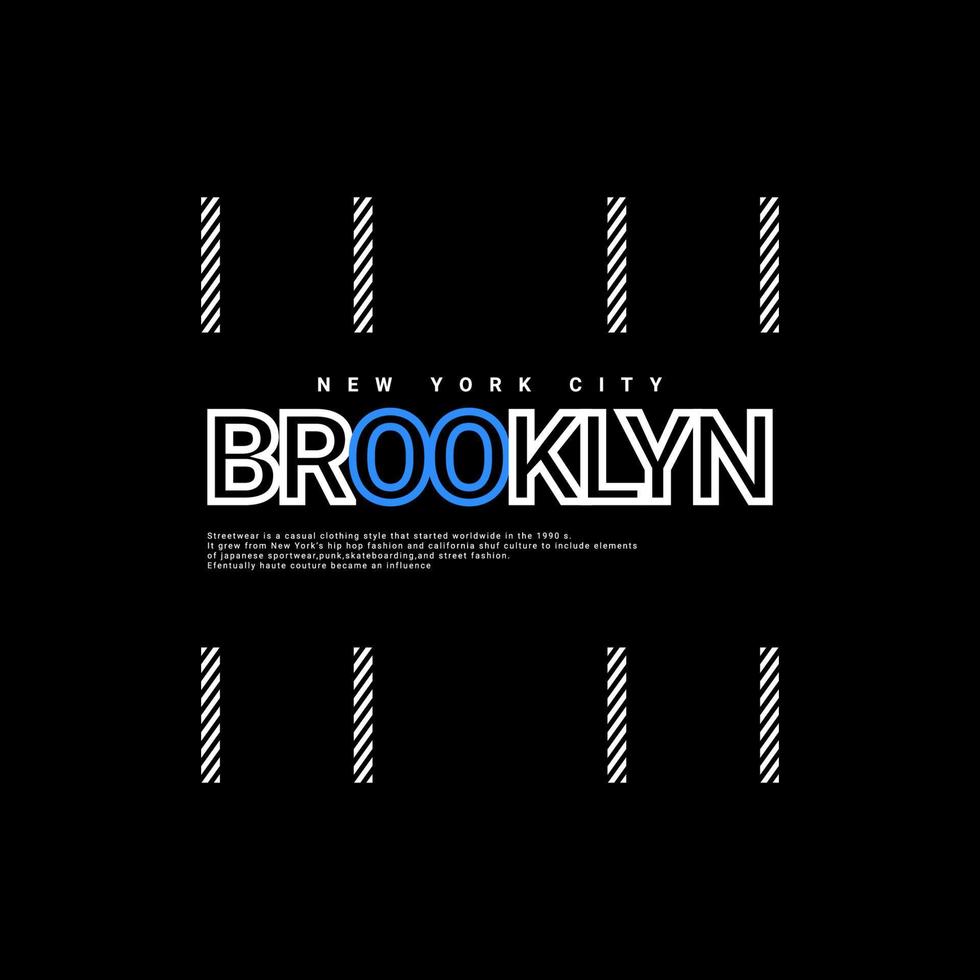 Brooklyn writing design, suitable for screen printing t-shirts, clothes, jackets and others vector