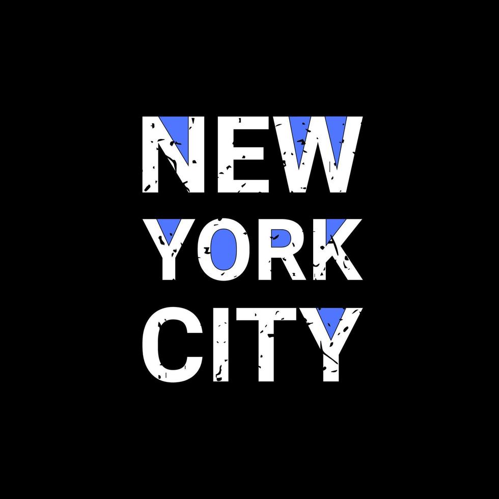 New york city writing design, suitable for screen printing t-shirts, clothes, jackets and others vector