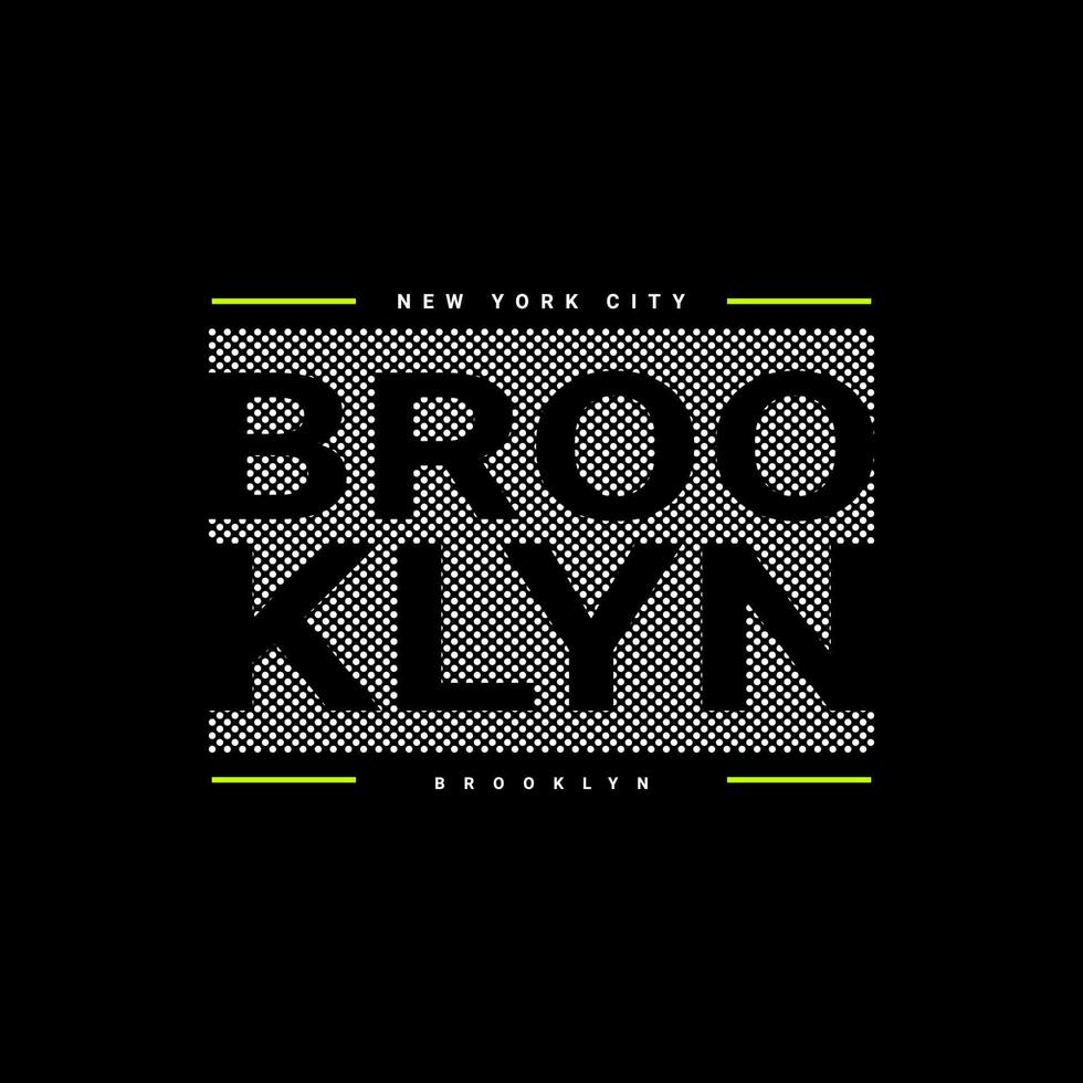 diseño de escritura de brooklyn, adecuado para serigrafía de camisetas, ropa, chaquetas y otros vector