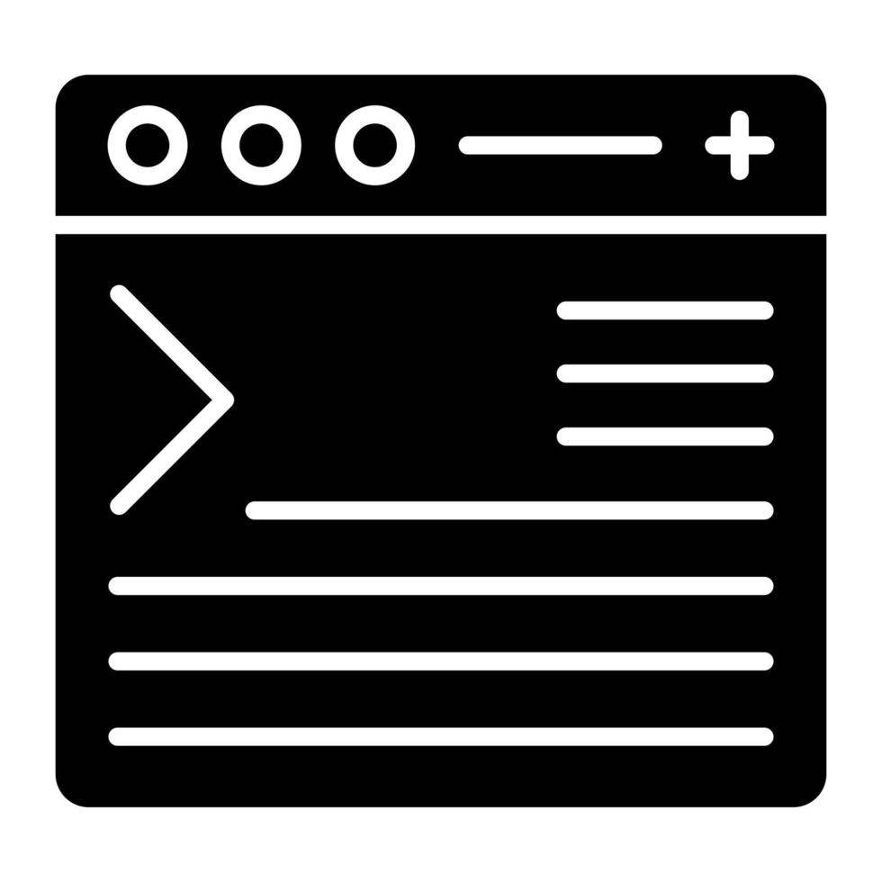 Code Terminal Glyph Icon 8696253 Vector Art at Vecteezy