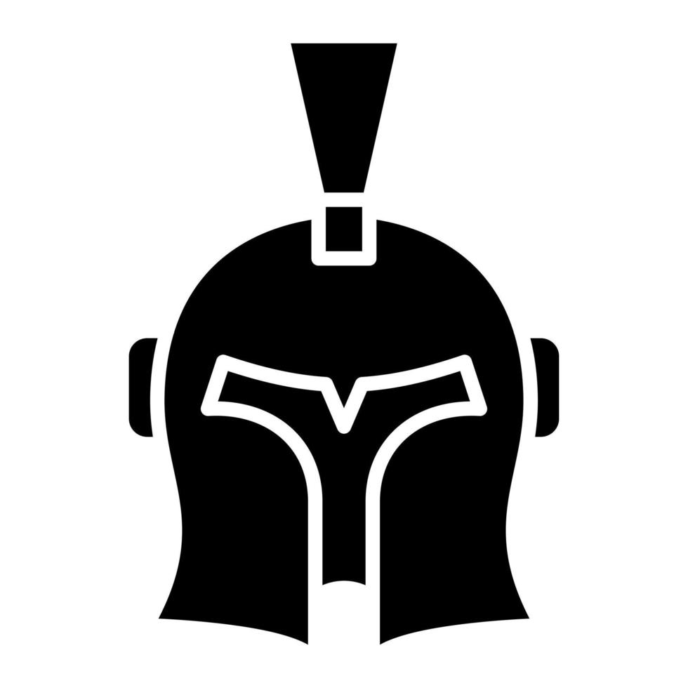 Armor Helmet Glyph Icon vector