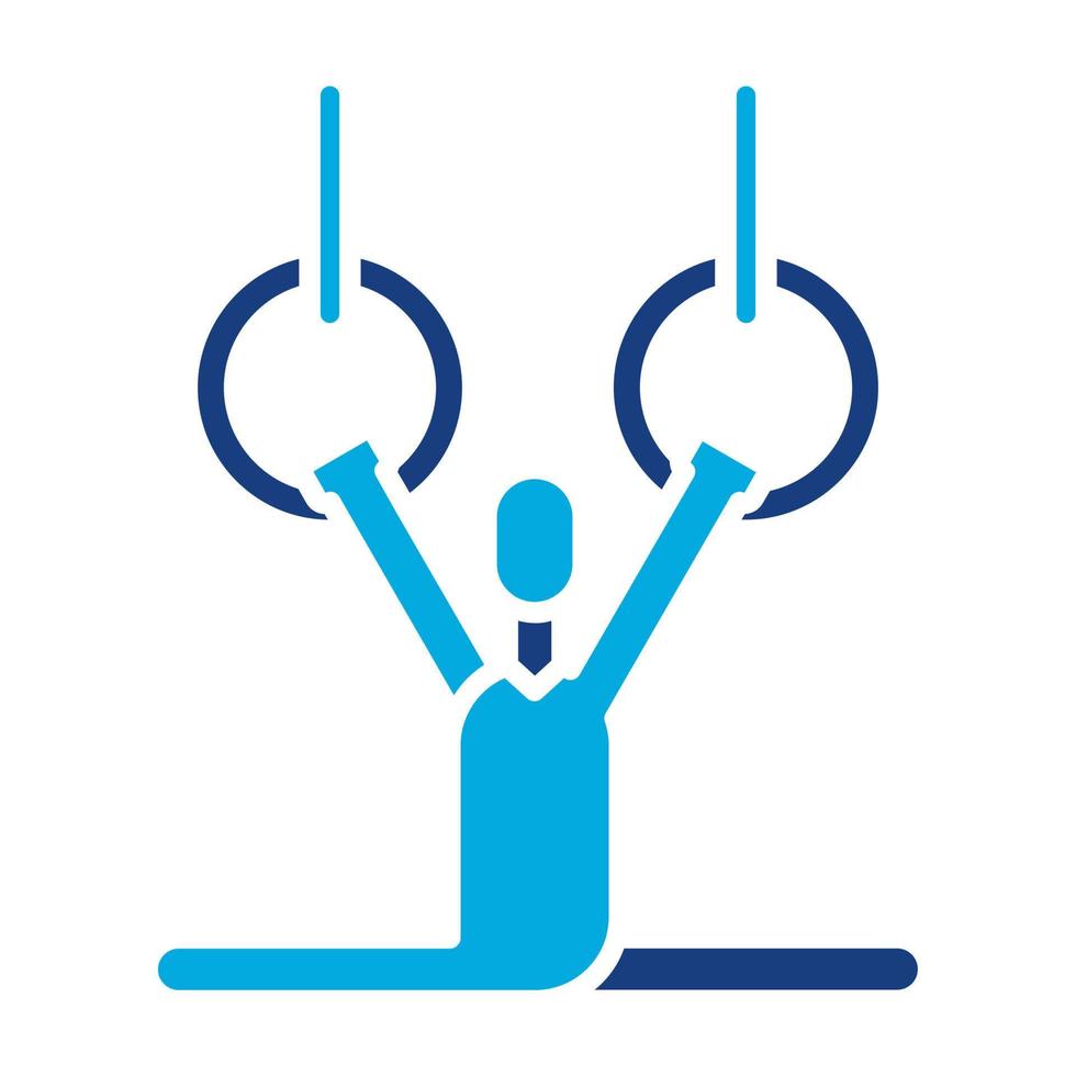 Gymnastics Glyph Two Color Icon vector