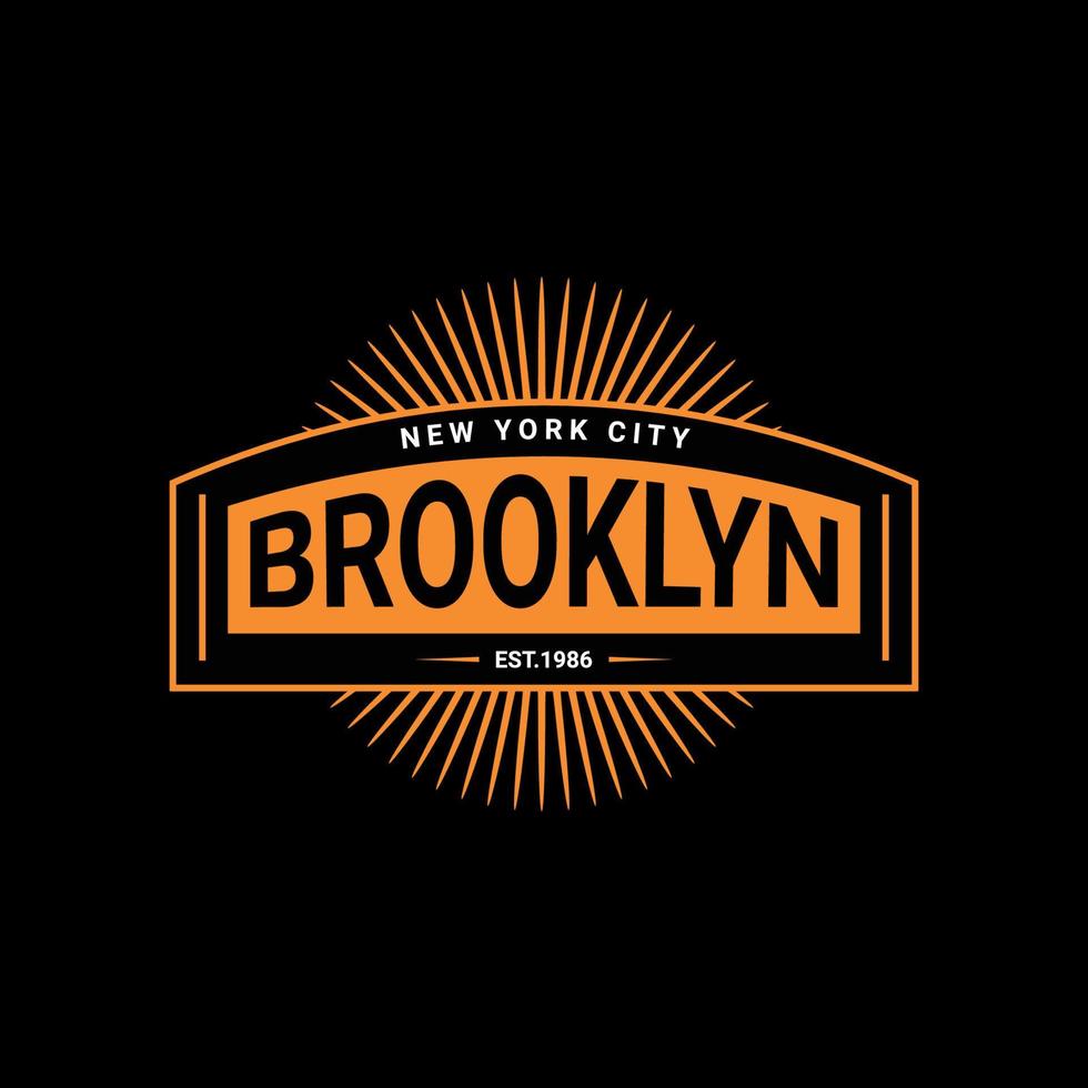 Brooklyn writing design, suitable for screen printing t-shirts, clothes, jackets and others vector