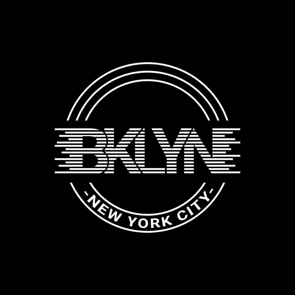 diseño de escritura de brooklyn, adecuado para serigrafía de camisetas, ropa, chaquetas y otros vector