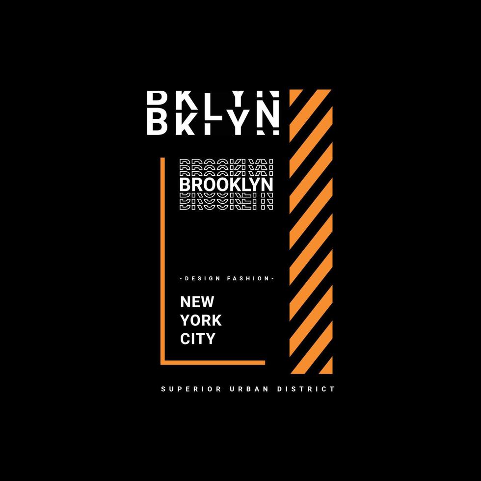 Brooklyn writing design, suitable for screen printing t-shirts, clothes, jackets and others vector