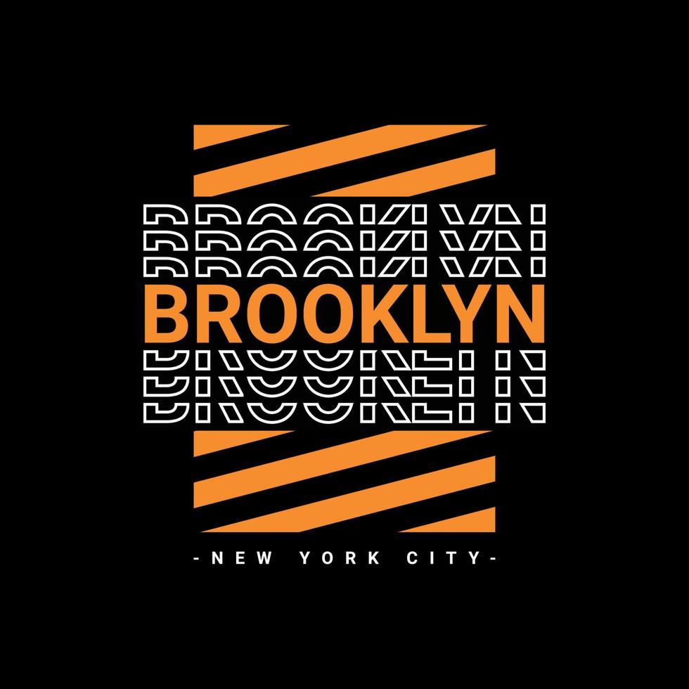 diseño de escritura de brooklyn, adecuado para serigrafía de camisetas, ropa, chaquetas y otros vector