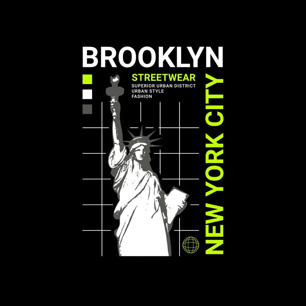 diseño de escritura de brooklyn, adecuado para serigrafía de camisetas, ropa, chaquetas y otros vector