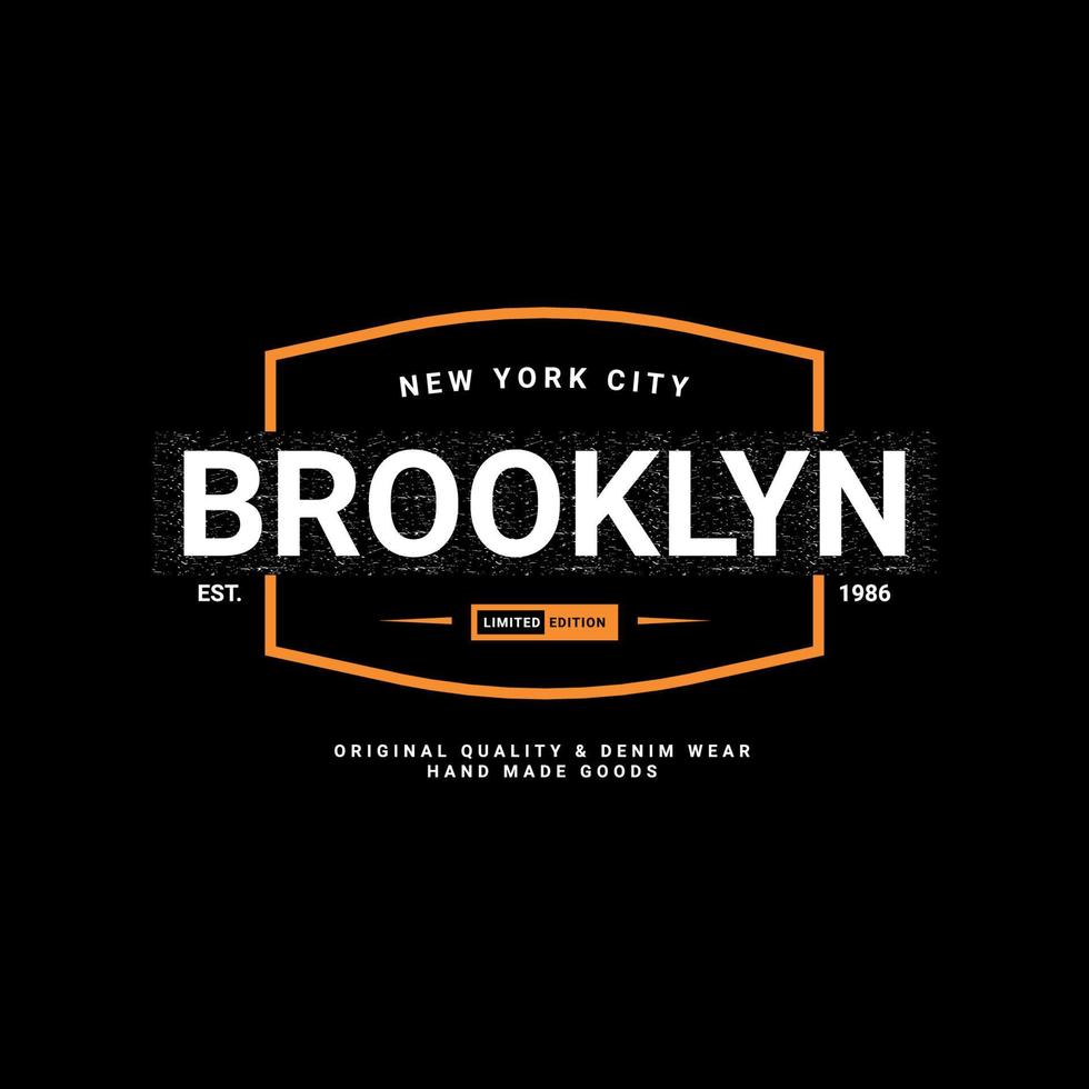 diseño de escritura de brooklyn, adecuado para serigrafía de camisetas, ropa, chaquetas y otros vector