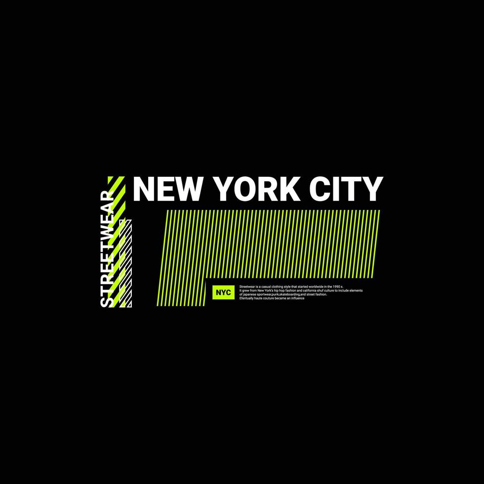 diseño de escritura de la ciudad de nueva york, adecuado para serigrafía de camisetas, ropa, chaquetas y otros vector