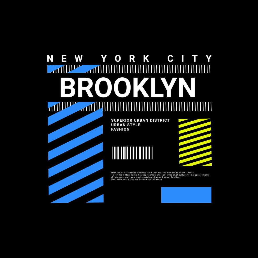 diseño de escritura de brooklyn, adecuado para serigrafía de camisetas, ropa, chaquetas y otros vector