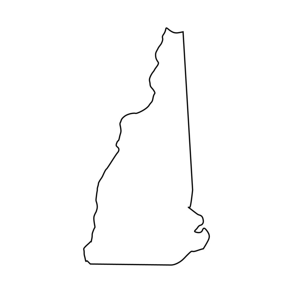 Illustrated New Hampshire map vector