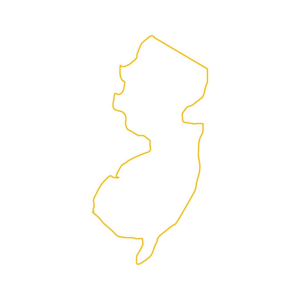 New jersey map illustrated vector