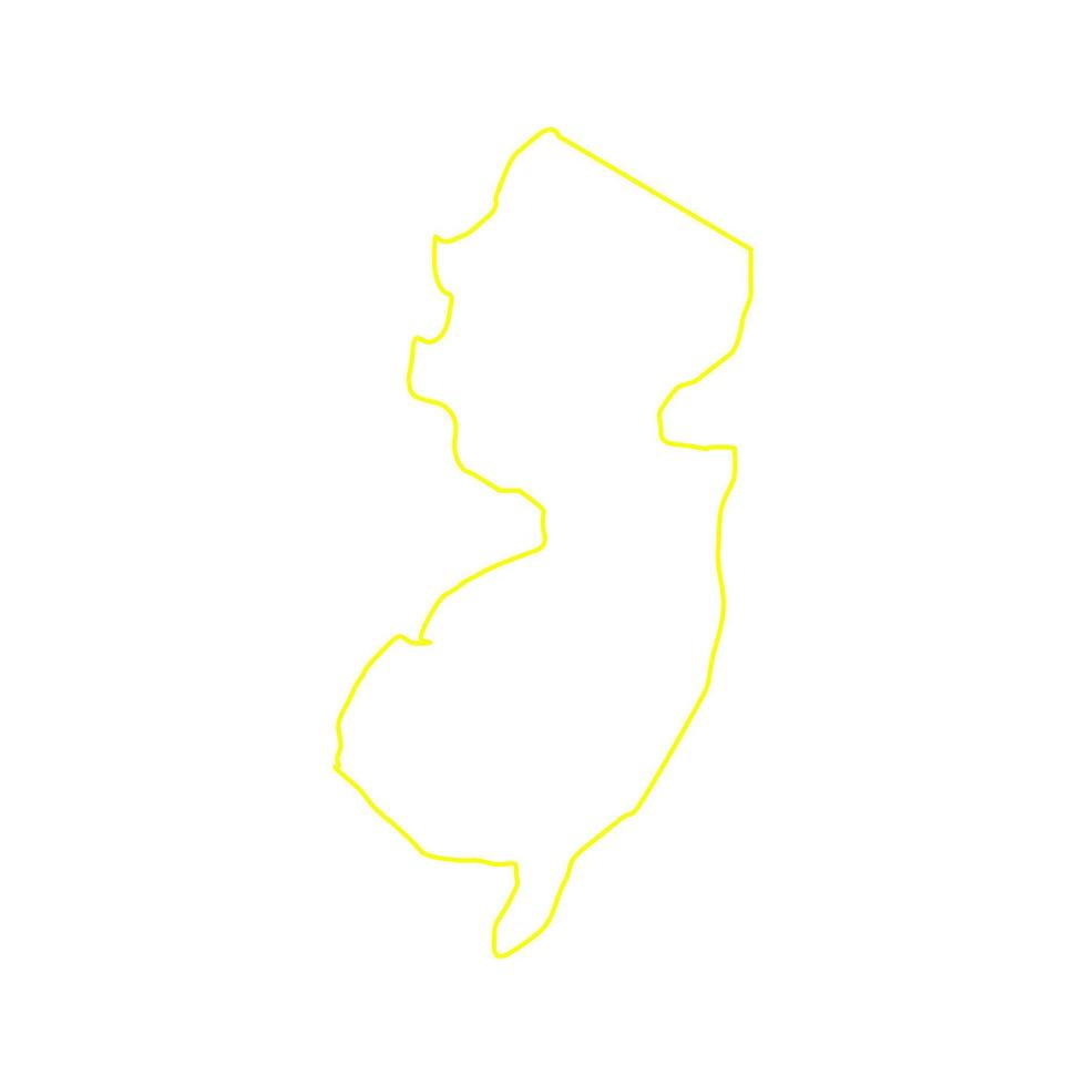 mapa de nueva jersey ilustrado vector