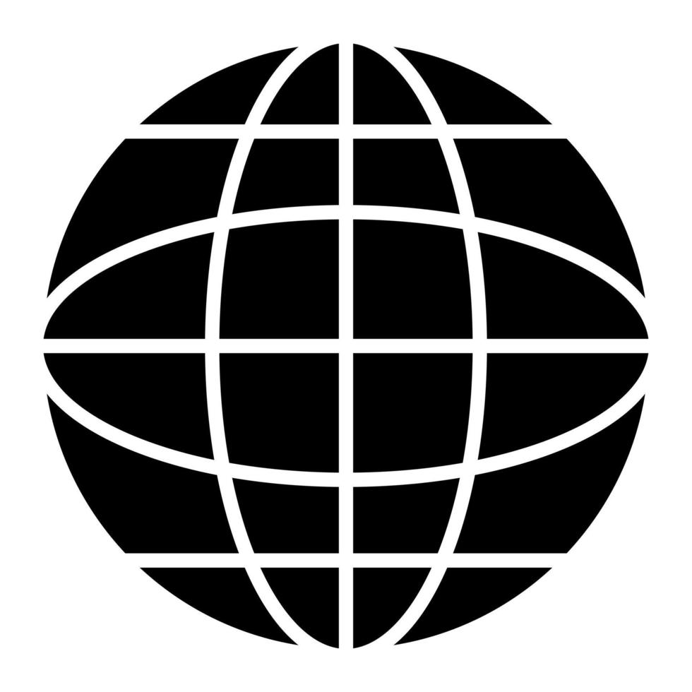 icono de glifo mundial vector