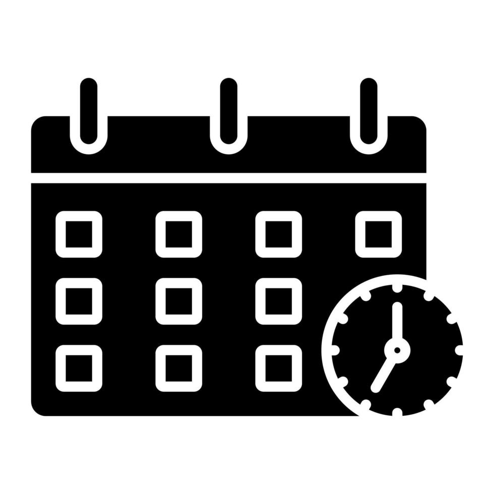 Schedule Day Glyph Icon vector
