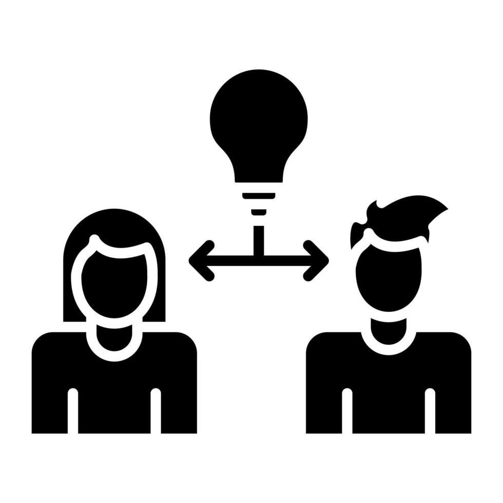 Teamwork Glyph Icon vector