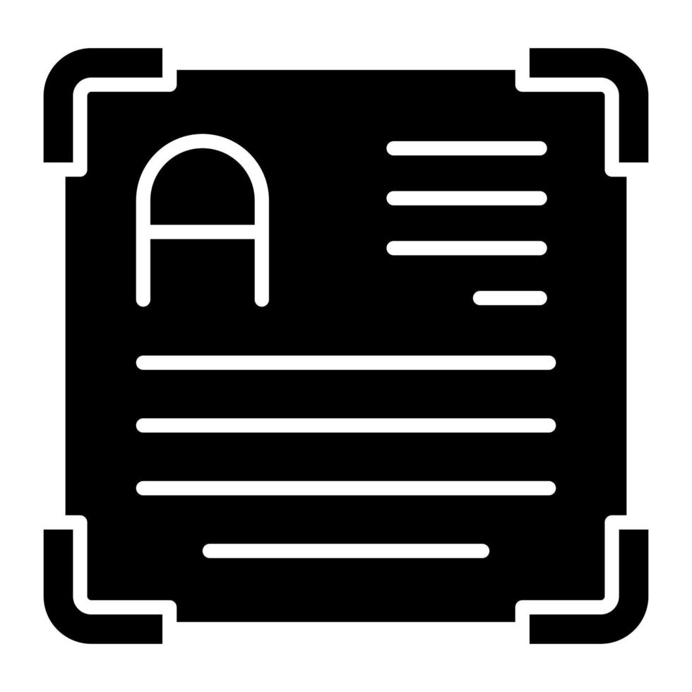 Text Editor Glyph Icon vector