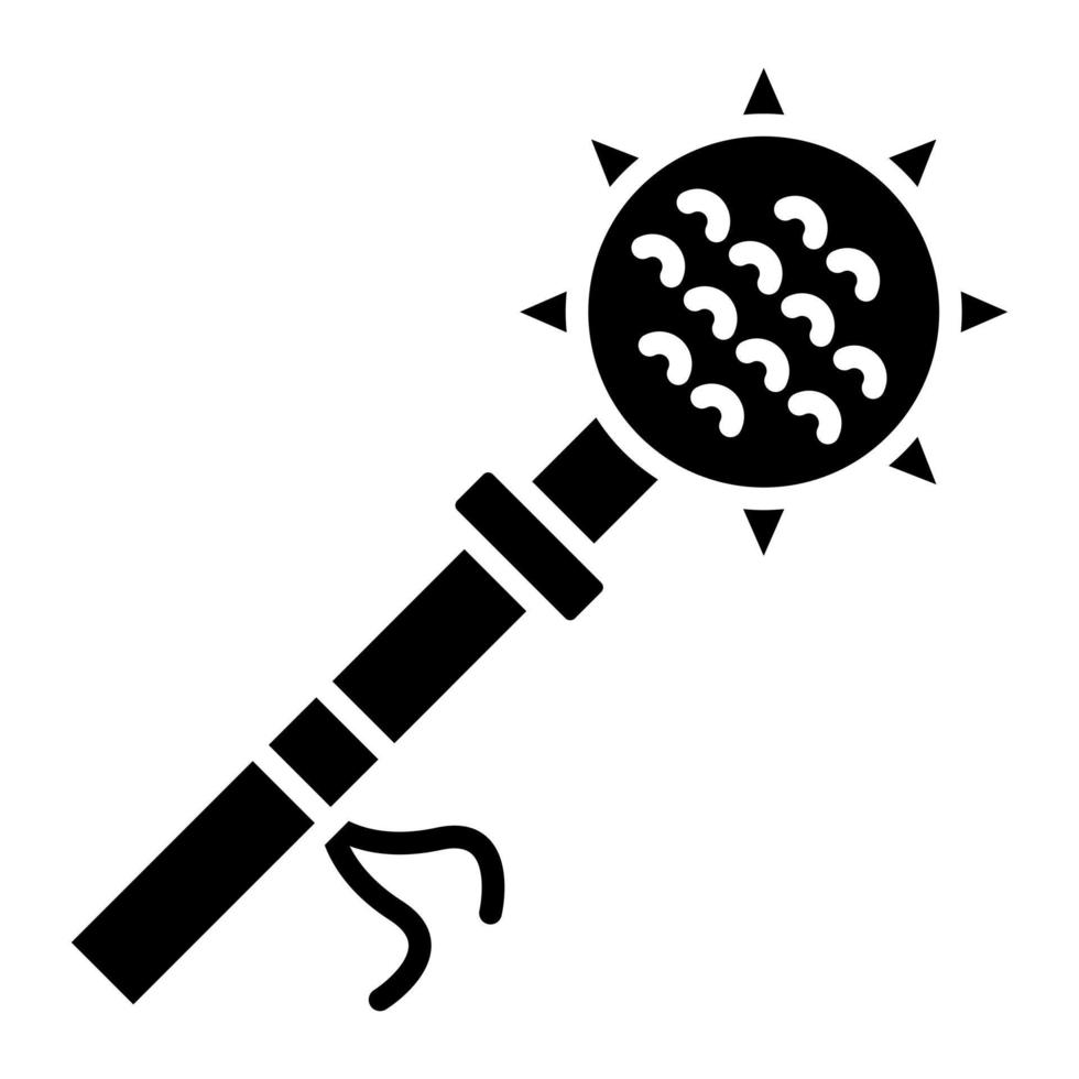 Mace Glyph Icon vector