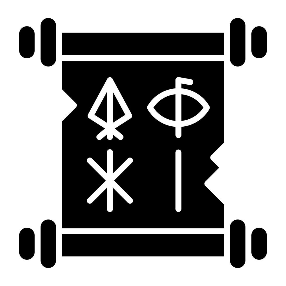 Runes Glyph Icon vector