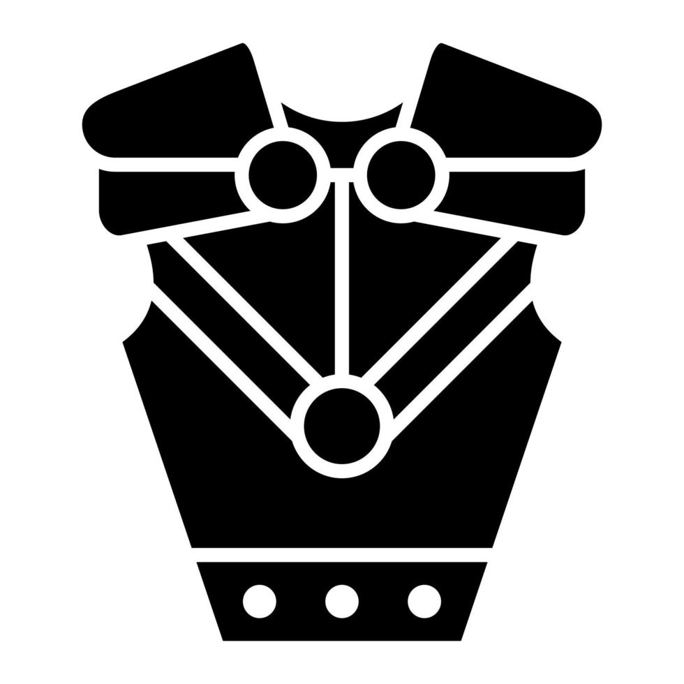 Armor Glyph Icon vector