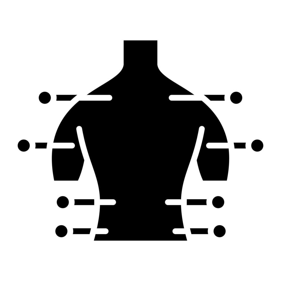 Body Acupuncture Glyph Icon vector