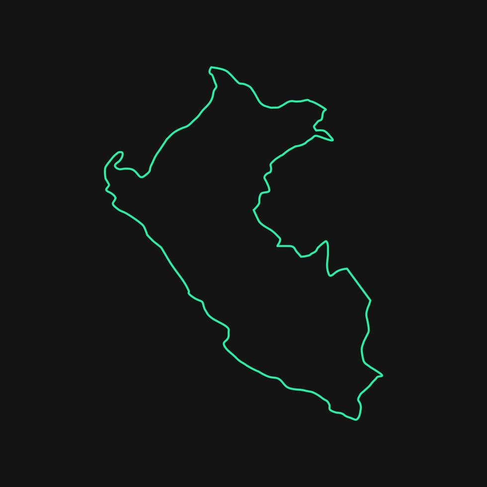 Peru map illustrated vector
