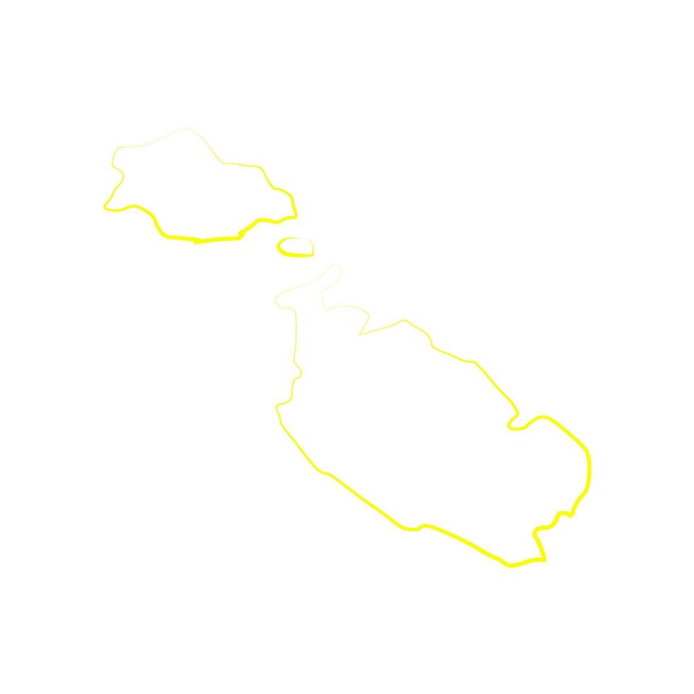 mapa de malta ilustrado vector