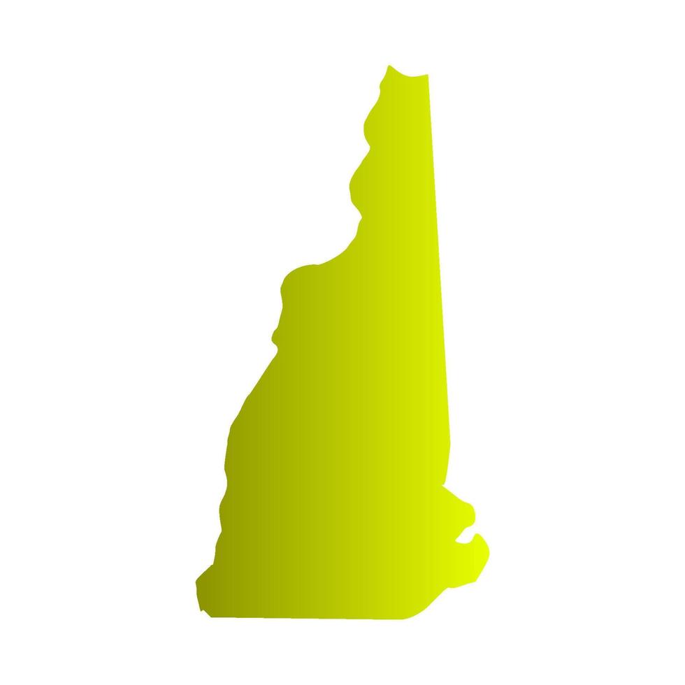 mapa ilustrado de new hampshire vector