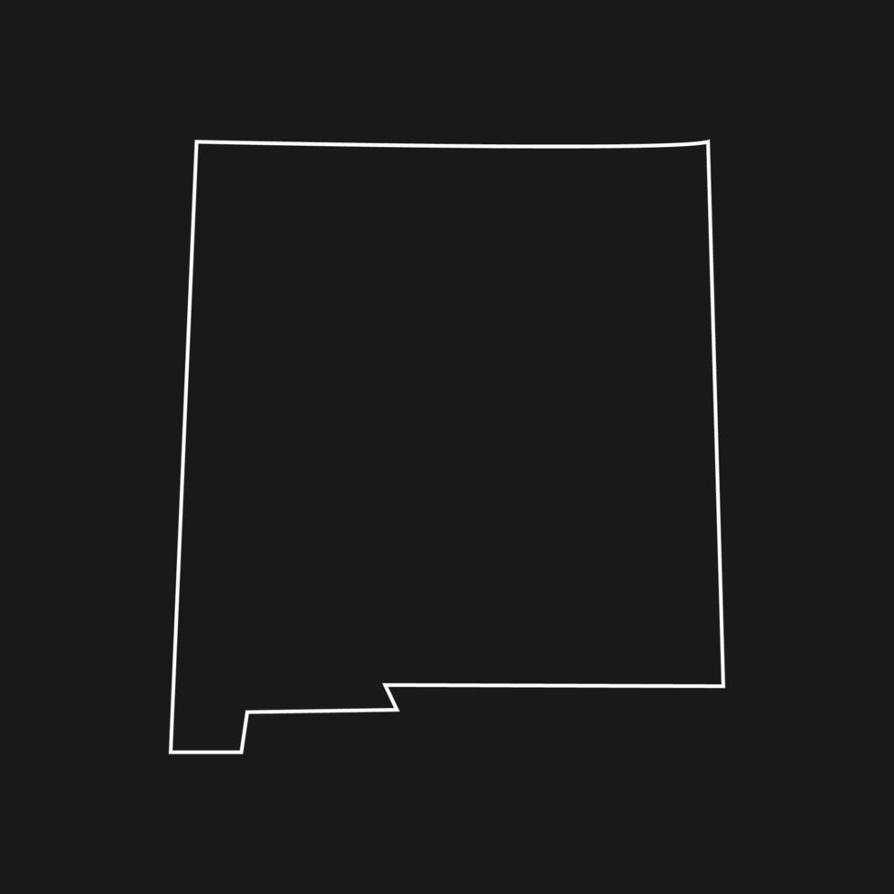 New Mexico map illustrated vector