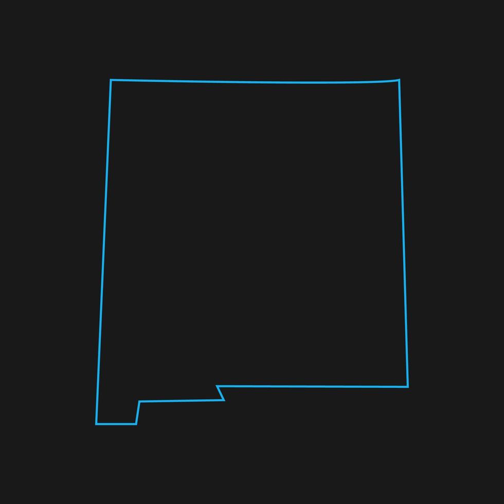 New Mexico map illustrated vector