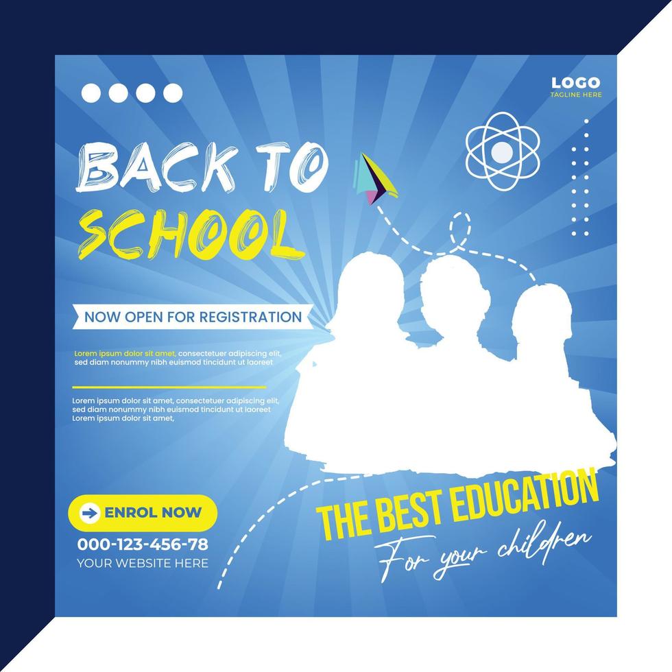 Amazing design for back to school social media post vector