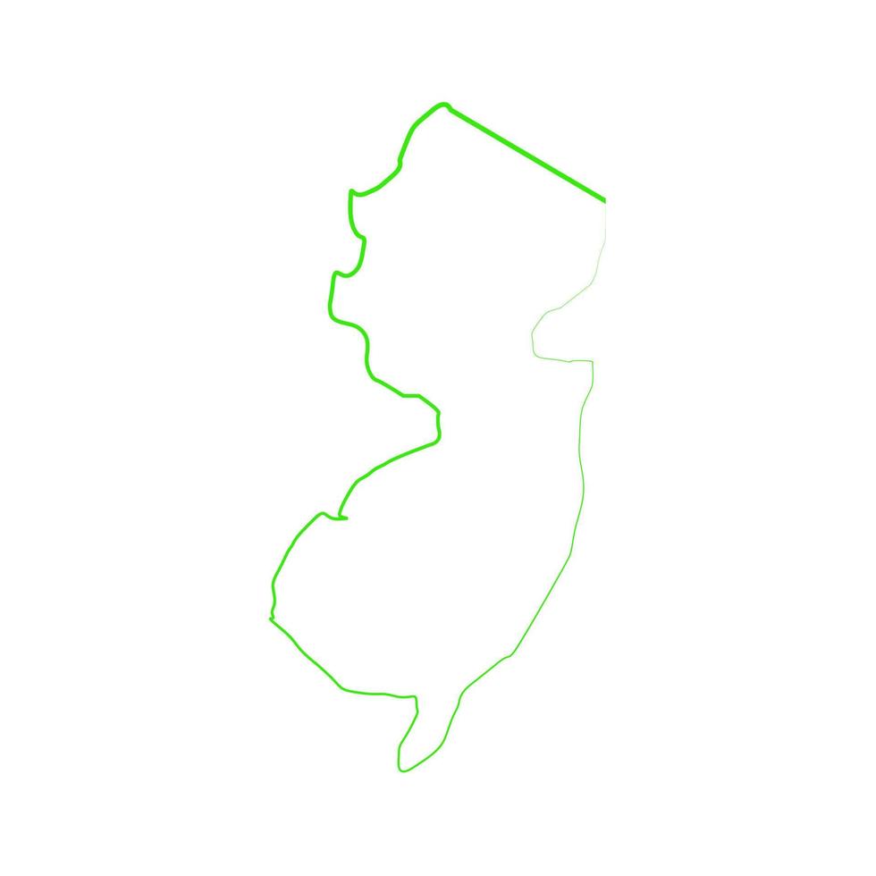 mapa de nueva jersey ilustrado vector