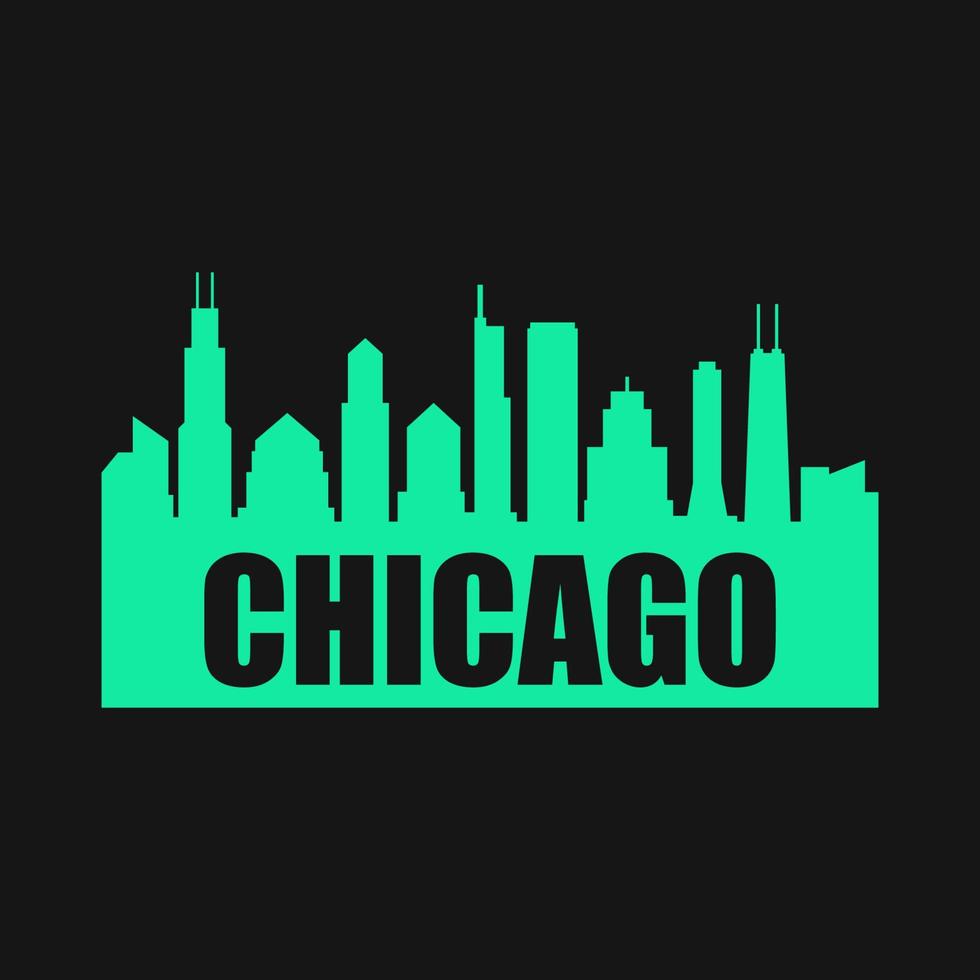 horizonte de chicago ilustrado vector