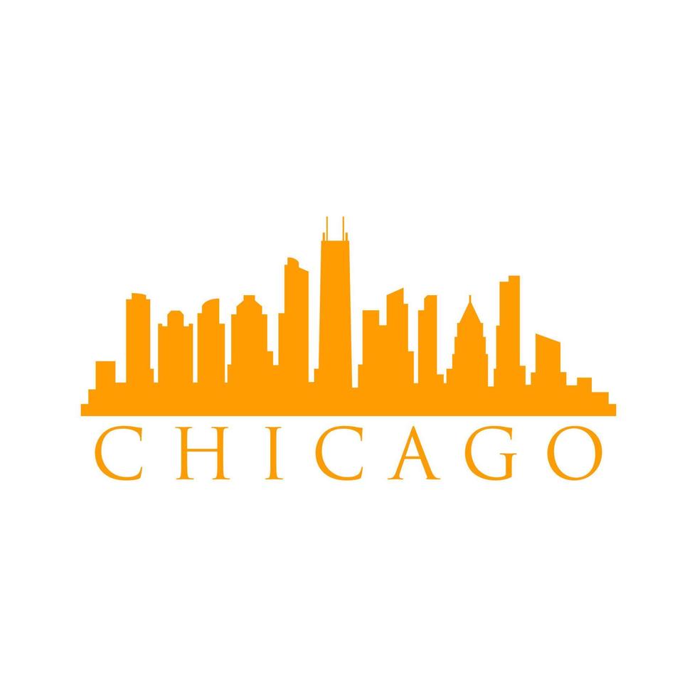 horizonte de chicago ilustrado vector