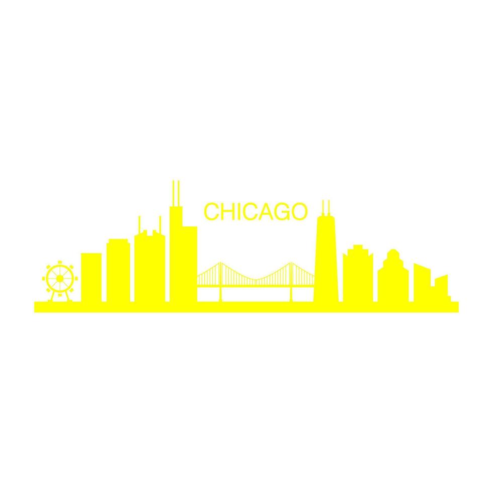 horizonte de chicago ilustrado vector