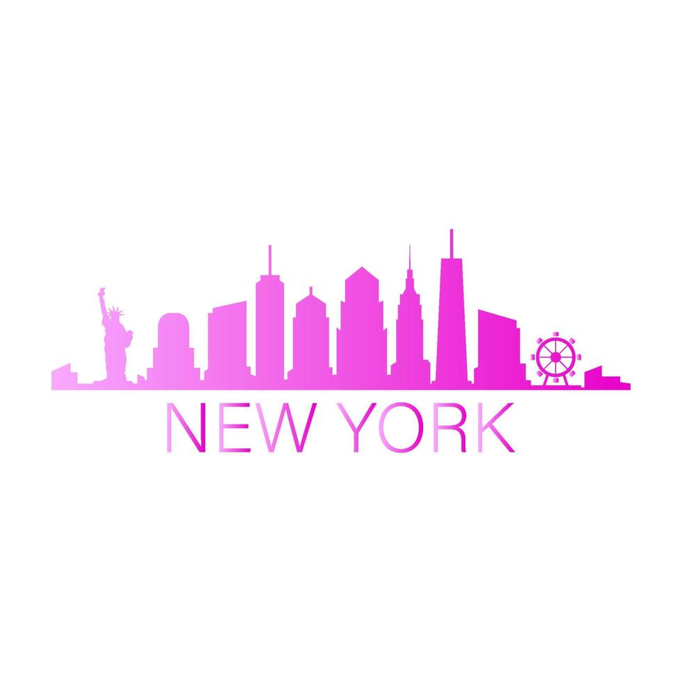 New york skyline illustrated vector