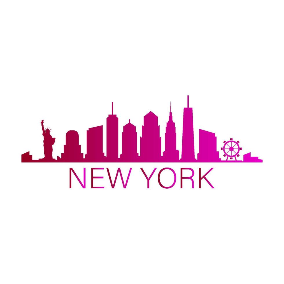 New york skyline illustrated vector