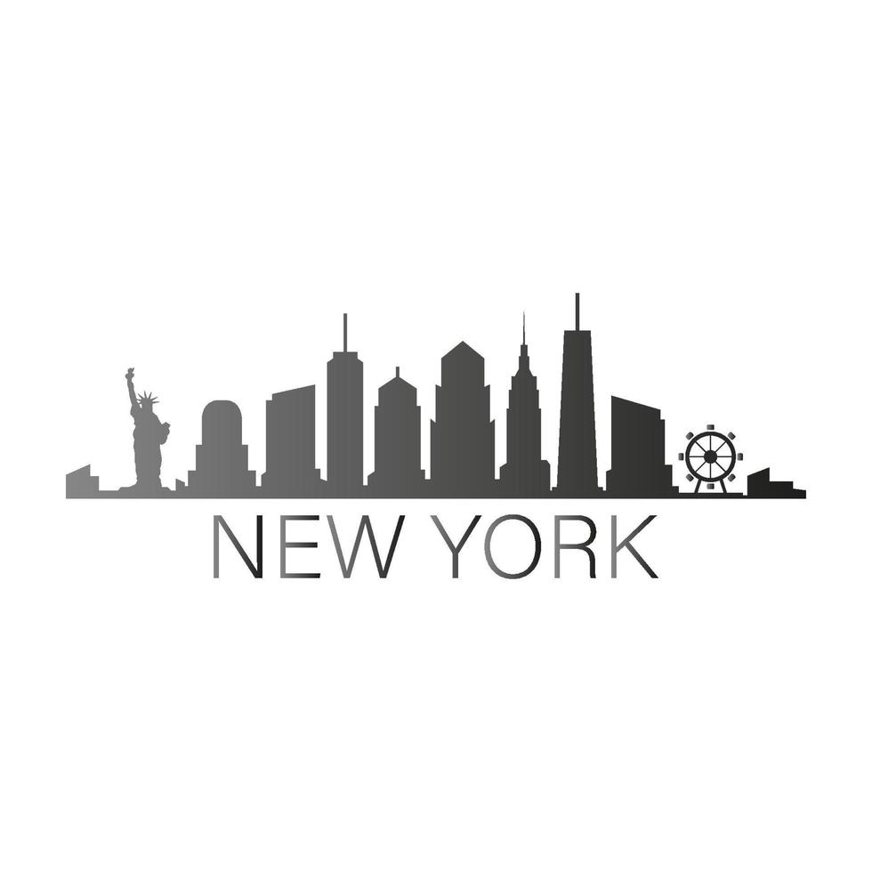 New york skyline illustrated vector