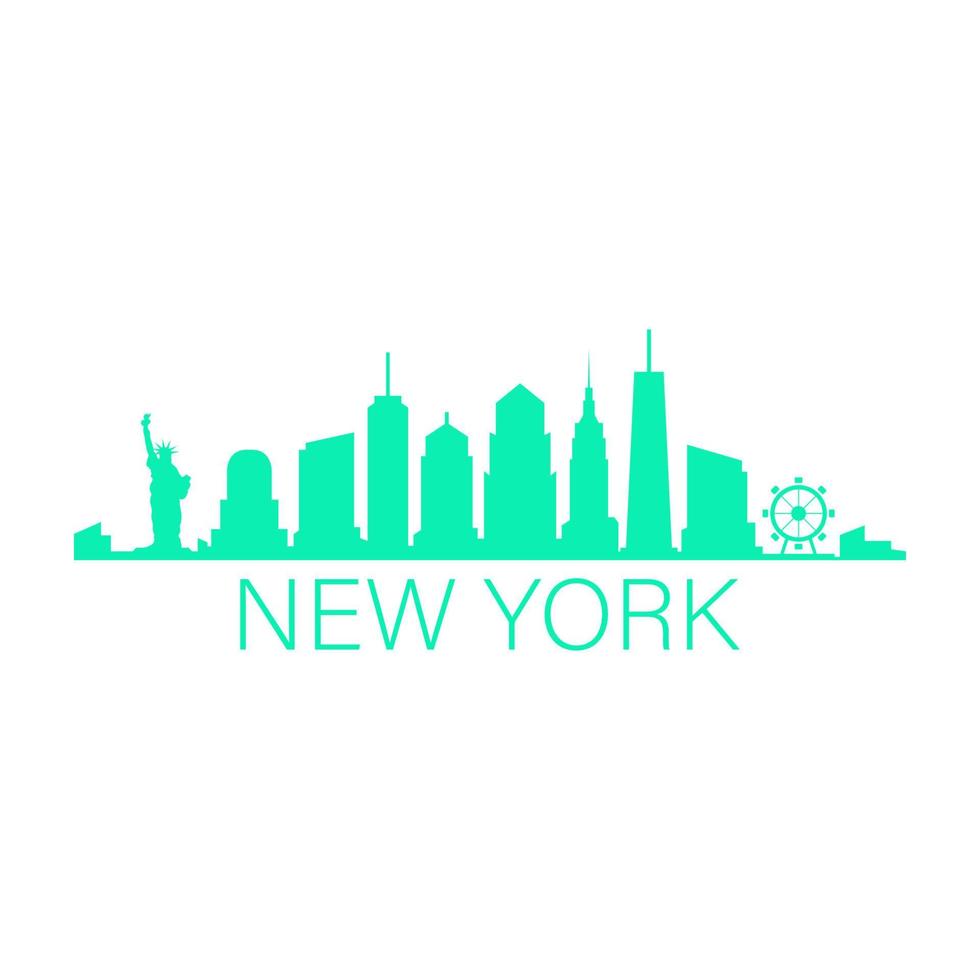 New york skyline illustrated vector