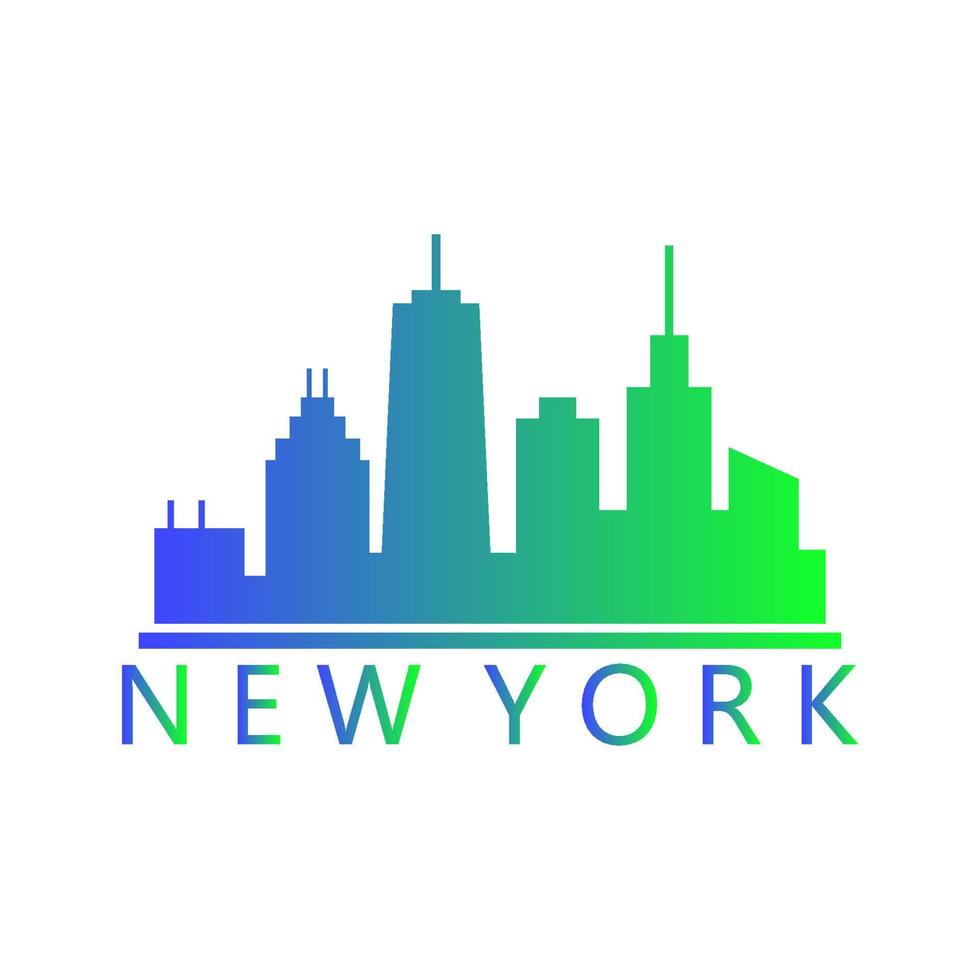 New york skyline illustrated vector