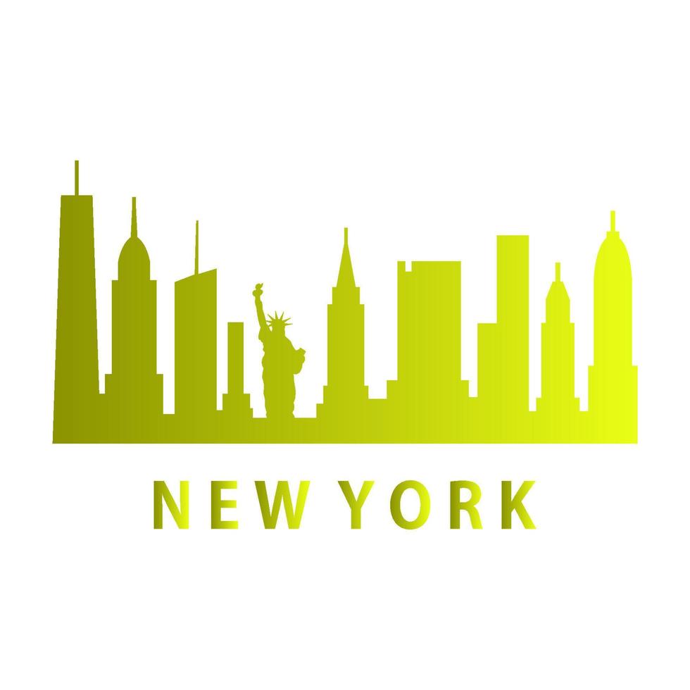 New york skyline illustrated vector