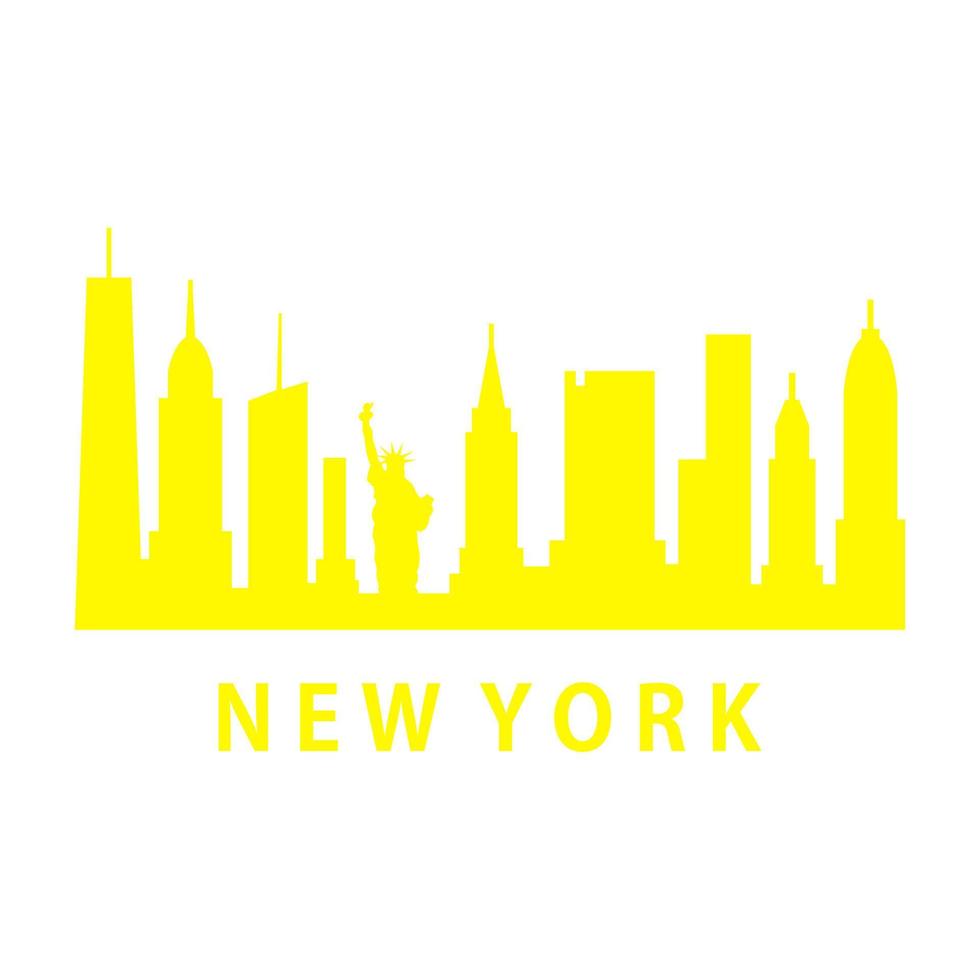 New york skyline illustrated vector