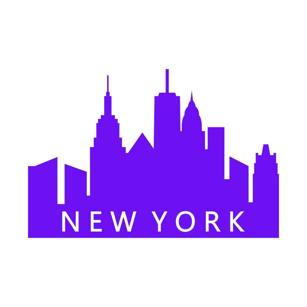 New york skyline illustrated vector