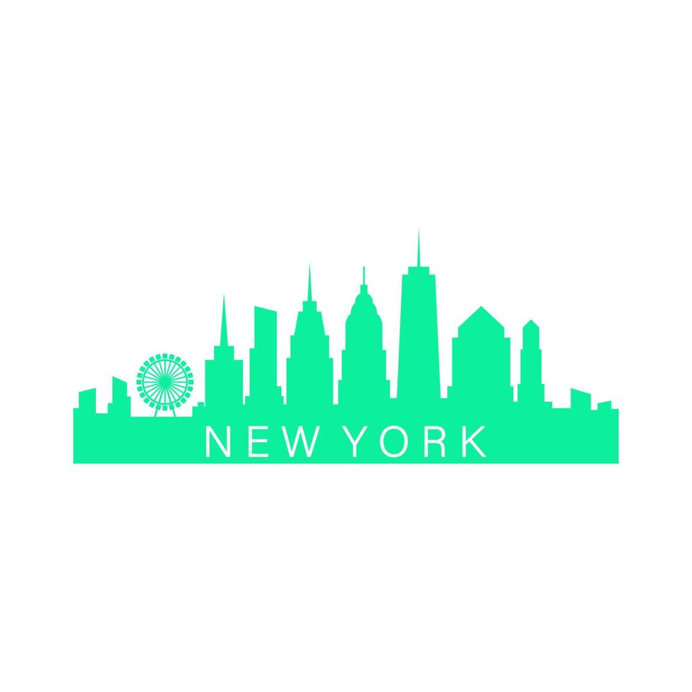 horizonte de nueva york ilustrado vector