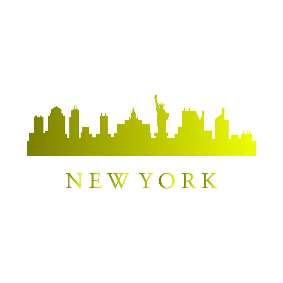 New york skyline illustrated vector