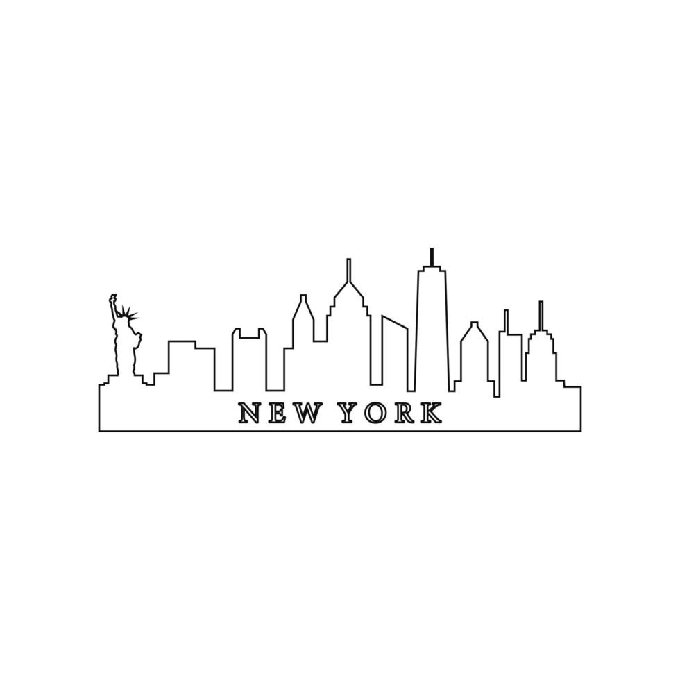 New york skyline illustrated vector